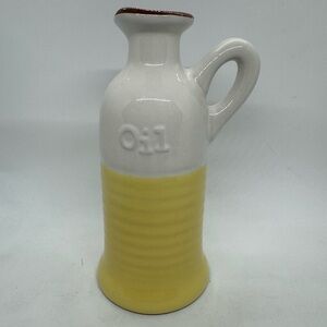Jamie Oliver Yellow & White Ceramic Oil Bottle